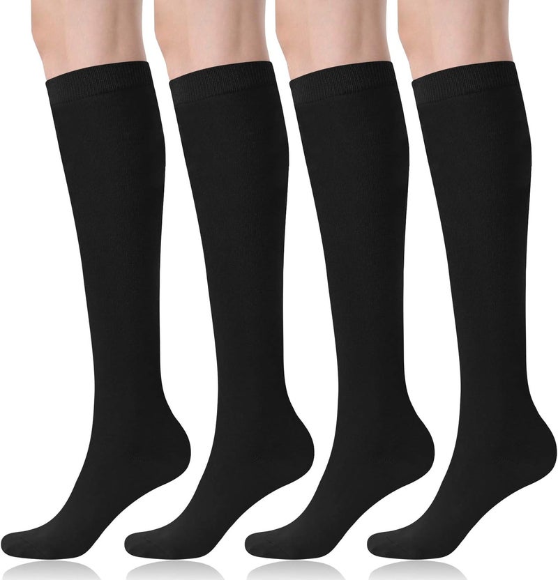 FITRELL Women's Knee High Socks Outdoor Sport Athletic Socks Casual Stripe Tube Socks 1-4 Pack - Image 1